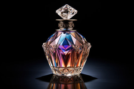 Glossy Perfume bottle. Glass spray beauty. Generate Aiの素材