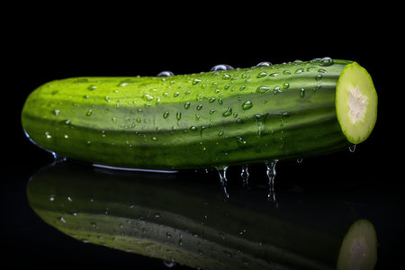 Cool Sliced cucumber. Cooking salad. Generate Aiの素材