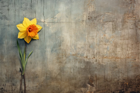 Captivating Daffodil collage. Collage spring floral. Generate Aiの素材