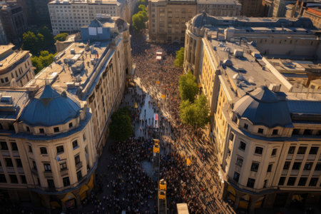 Public City demonstration. Freedom event people. Generate Aiの素材