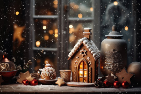 Cozy christmas composition. Festive berries. Generate Aiの素材