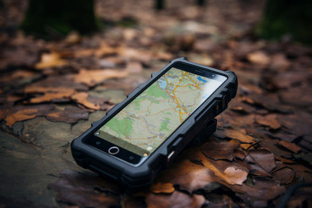 Multifunctional Gps navigator. Internet app drive. Generate Aiの素材