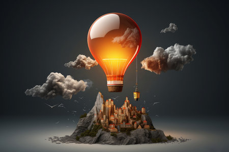 Innovation creativity touch. System interface. Generate Aiの素材