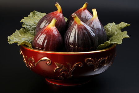 Decorative Jam bowl fig. Natural organic tasty. Generate Aiの素材