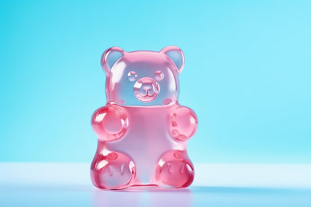 Colorful Jelly bear mockup. Sweet food. Generate Aiの素材