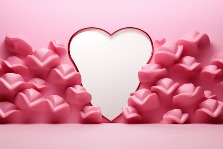 Elegant Kiss day pastel background. Modern letter card. Generate Aiの素材