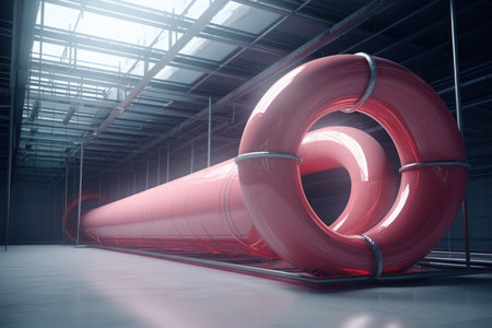 Large scale pipe. Factory plant. Generate Aiの素材