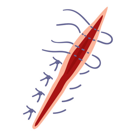 Suture care forceps icon cartoon vector. Health medical skin. Cut skinのイラスト素材