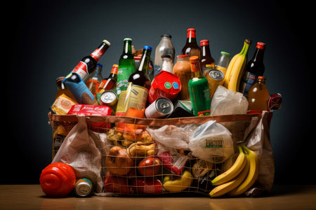 Plentiful Grocery full bag. Food product. Generate Aiの素材