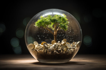 Increasing Growing investment future. Financial success. Generate Aiの写真素材