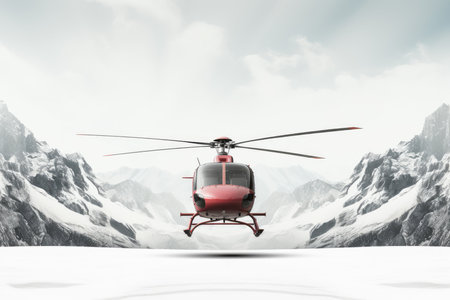 Dynamic Helicopter mockup background. Sky aerospace. Generate Aiの写真素材