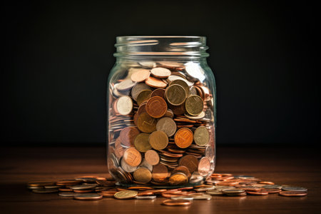 Clangorous Jar coins. Save money savings. Generate Aiの素材