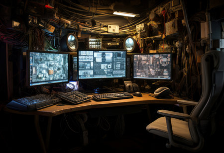 Man game designer banner. Video digital art. Generate Aiの素材