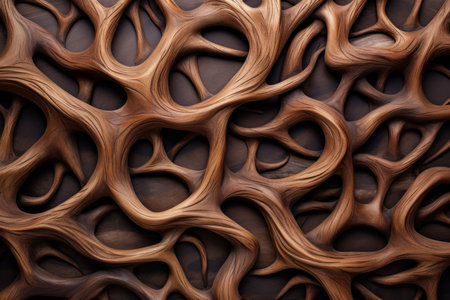 Rugged Intertwined wood branch. Park plant garden. Generate Aiの素材