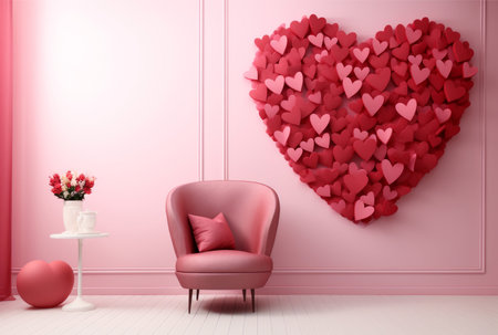 Imaginative Love day mockup background. Concept holiday. Generate Aiの素材