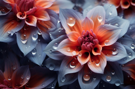 Detailed Macro shot flower. Natural flora. Generate Aiの素材