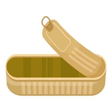 Empty tin can icon cartoon vector. Closed food. Supermarket containerのイラスト素材