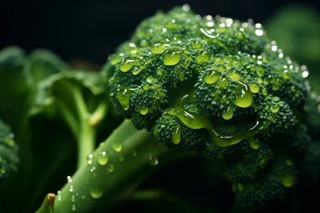 Nutritious Macro broccoli. Nature fresh salad. Generate Aiの素材