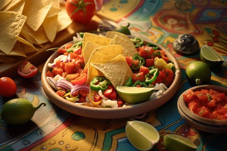 Mexican food closeup. Cuisine cooking dinner. Generate Aiの素材