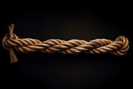 Strong rope line frame. Art line above care textile. Generate Aiの素材