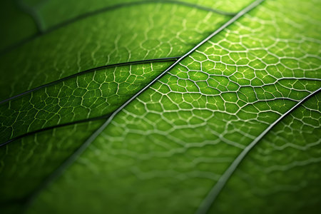 Nature green texture. Detail fresh flora. Generate Aiの素材