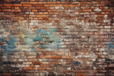 Textured Old brick wall. Brown stone old. Generate Aiの素材