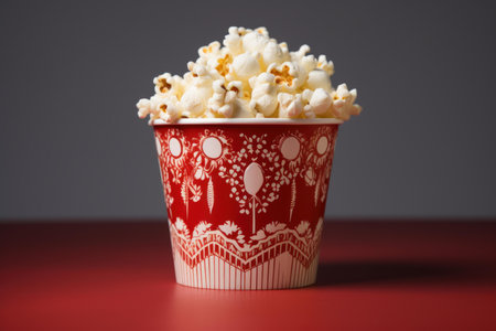 Crunchy Paper cut popcorn. Food cup. Generate Aiの素材