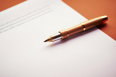 Paper note pen light. Texture above page. Generate Aiの素材