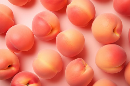 Soothing Peach background. Summer nature food. Generate Aiの素材