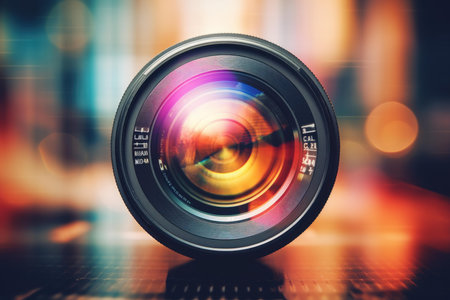 Photo lens. Glass video studio. Generate Aiの素材