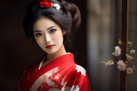 Japanese woman. Person female street photo shot. Generate Aiの素材