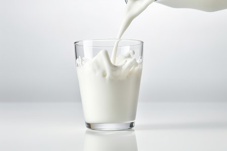 Milk splash background. Flow drop. Generate Aiの素材
