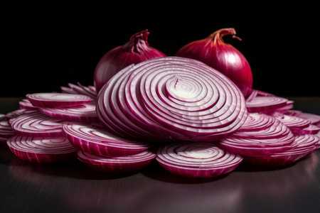 Tangy Red sliced onion. Plant fresh. Generate Aiの素材