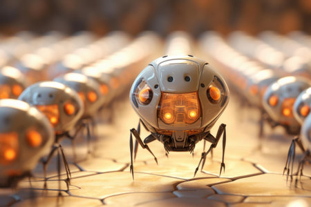 Intricate Nano bot. Medical future science. Generate Aiの素材