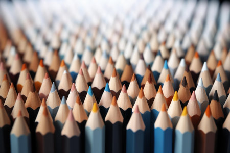 Vibrant Paper different colorful pencils. Craft kid. Generate Aiの素材