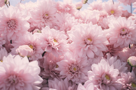 Delicate Pastel pink flowers in silk textile. Floral art elegant soft delicate. Generate Aiの素材