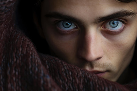 Photogenic Person looking camera. Casual male. Generate Aiの素材