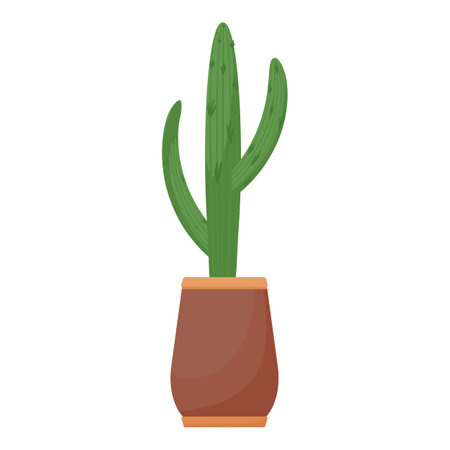 Houseplant icon cartoon vector. Care office window. Urban succulentのイラスト素材