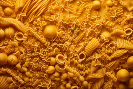 Savory Macaroni pasta food. Ingredient meal. Generate Aiの素材