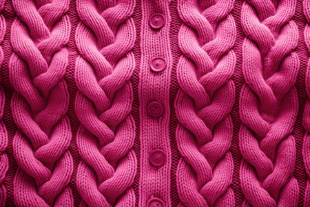 Warm Pattern pink sweater fiber. Texture design. Generate Aiの素材
