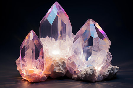 Solid Quartz crystal glossy. Nature color. Generate Aiの素材