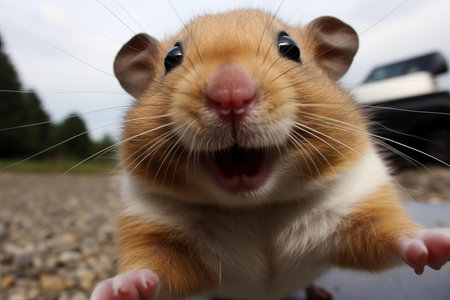 Cute Hamster selfi. Domestic cute alone. Generate Aiの素材