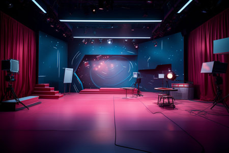 Intricate Serial film production mockup. Movie cinema. Generate Aiの素材