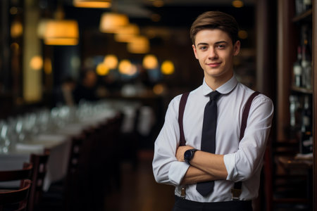 Detail-oriented Restaurant manager. Store food care. Generate Aiの素材