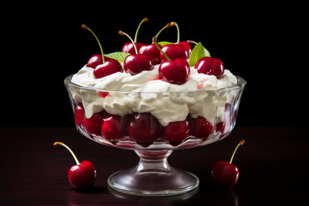 Trifle dessert chocolate. Cocoa food. Generate Aiの素材