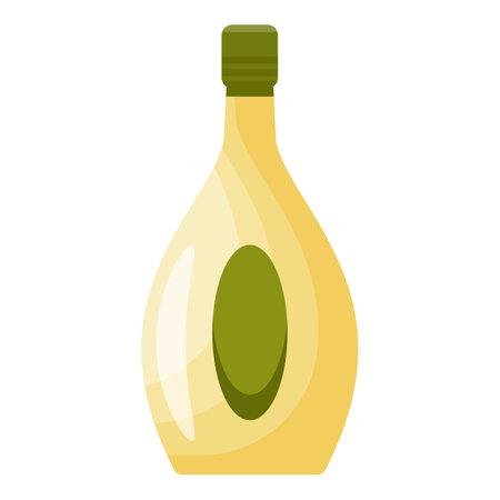 Simplistic modern illustration of a bottle of olive oil in a flat design styleのイラスト素材