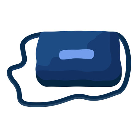 Vector graphic of a blue sleep eye mask, ideal for travel or slumber themed designsのイラスト素材