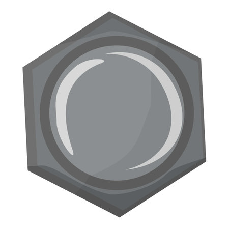 A vector graphic of a classic octagonal mirror with a blank reflective surfaceのイラスト素材