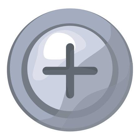 Adjustment knob icon illustration in vector plus symbol control design isolated on white backgroundのイラスト素材