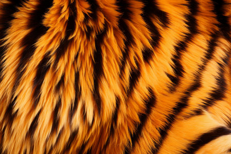 Contrasting Tiger fur background. Leather hair Generate AIの素材